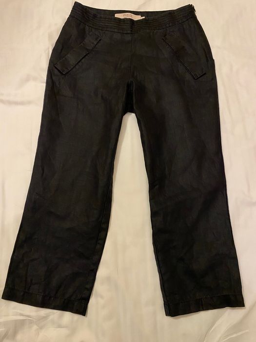 Red Valentino czarne spodnie lniane 7/8 made in italy 38 M lnu len