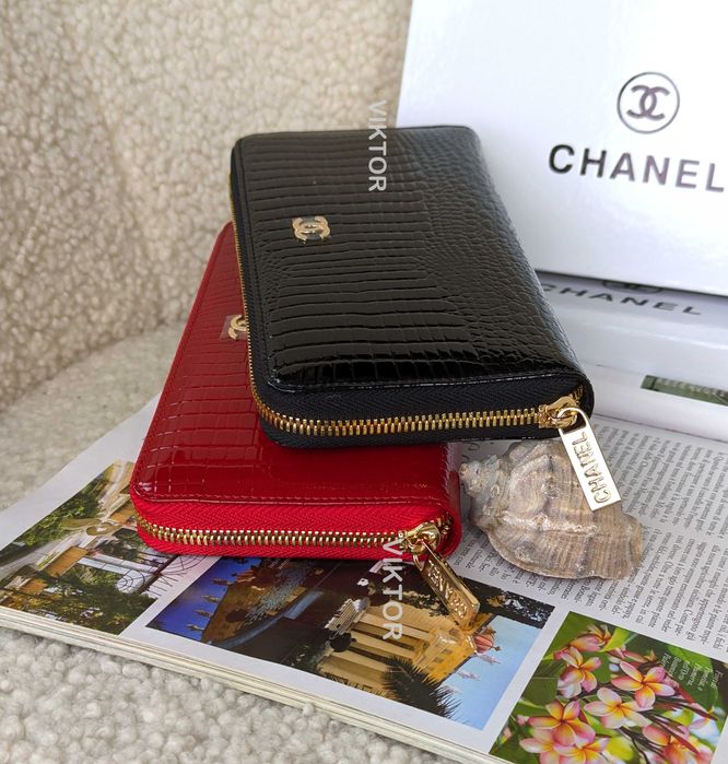 Кожаный женский кошелек на молнии. Шкіряний гаманець