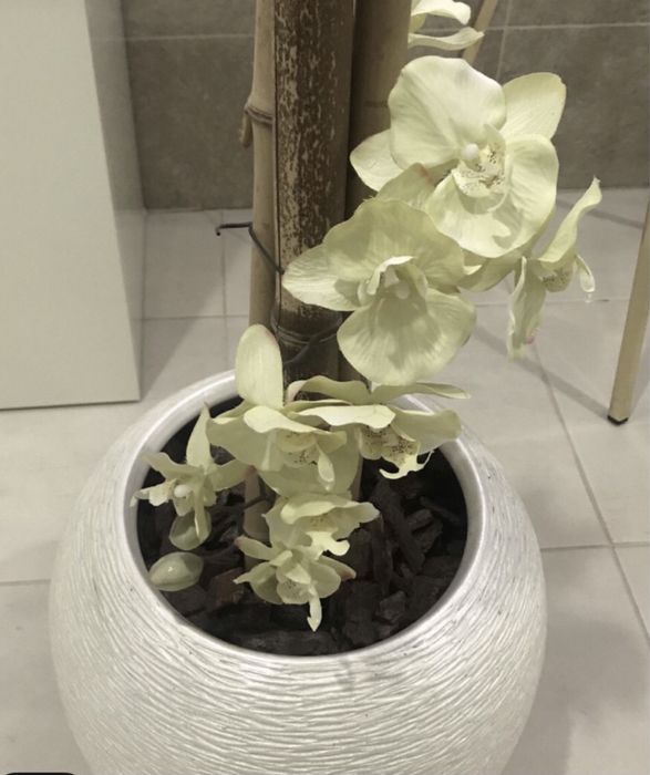 Vasco orquidea artificial grande
