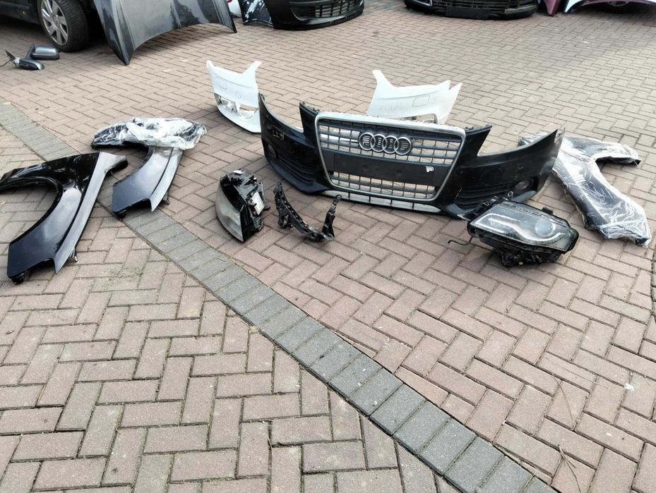 Audi A4 B8 lift/przed zderzak przód kompletny błotnik wzmocnienie pas