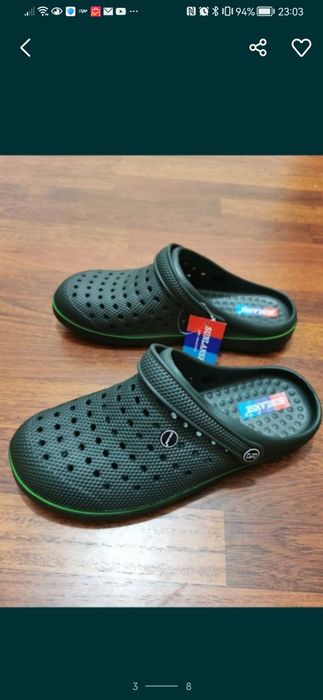 Klapki Męskie Typu Kroksy Lekkie Wygodne Oliwka 44