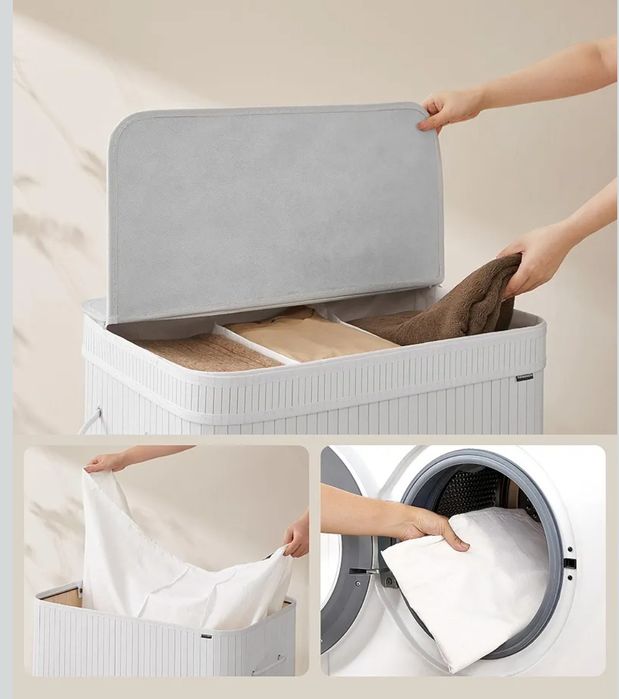 kosz na pranie, biały