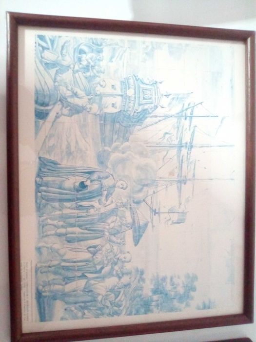 Quadros com gravuras de azulejos