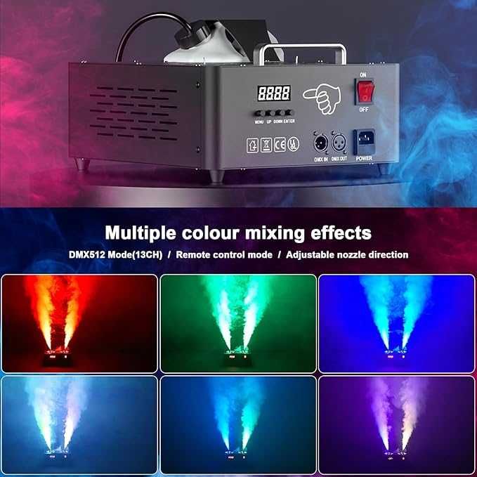 Wytwornica Maszyna do Dymu Pionowego Mgły LED 2000 W
