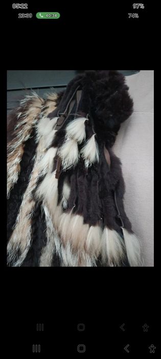 Colete Rizal em pelo natural