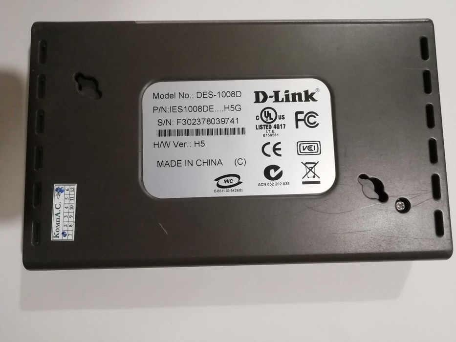 Коммутатор/Cвитч (Switch) D-Link DES-1008D