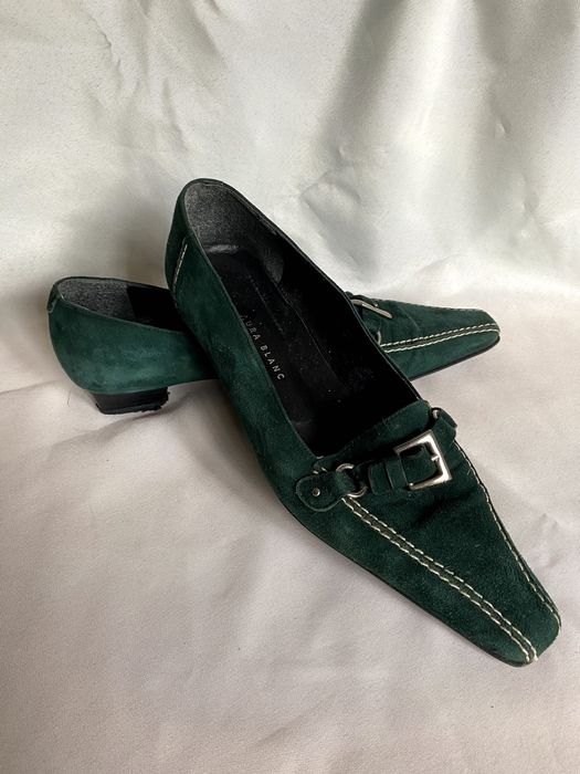 Sapatos Senhora Aura Blanc Verde Esmeralda