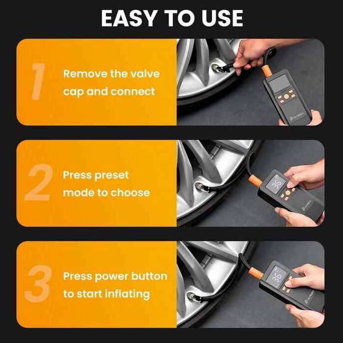 Compressor sem fio POPDEER PD-AP1 com 6000mAh