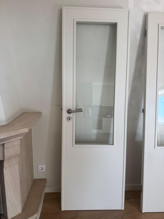 Portas Lacadas Brancas com vidro