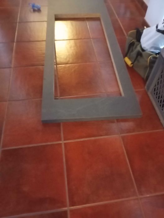 Bancada de madeira de cozinha 274cm cumprimento