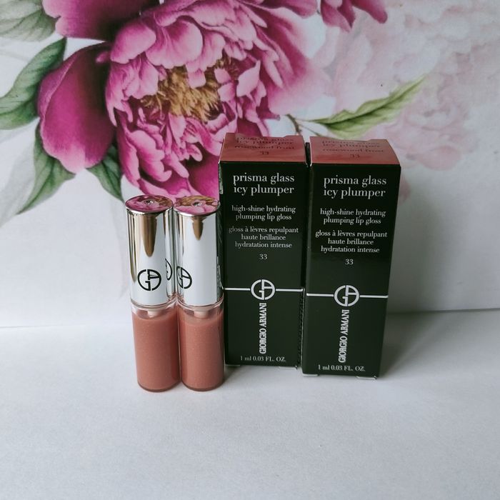 Giorgio Armani prisma glass icy plumper- błyszczyk do ust nr 33 - miniatury