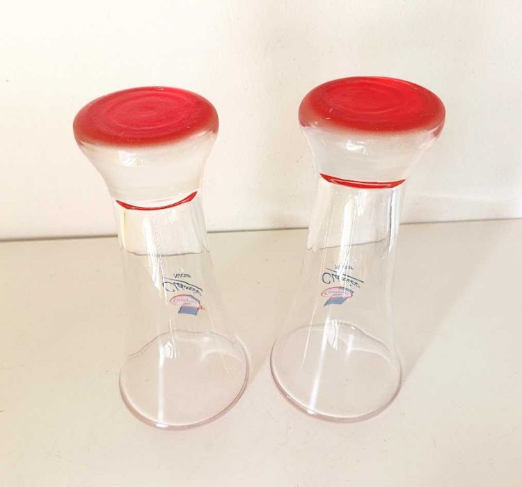 Par copos vintage vidro coleção Compal Clássico Néctar