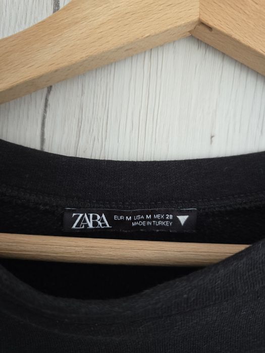 Bluzka ażurowe rękawy czarna Zara M
