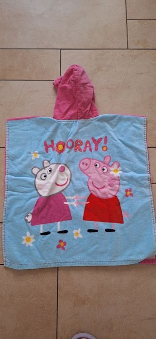 Ponczo kąpielowe z kapturem Świnka Peppa