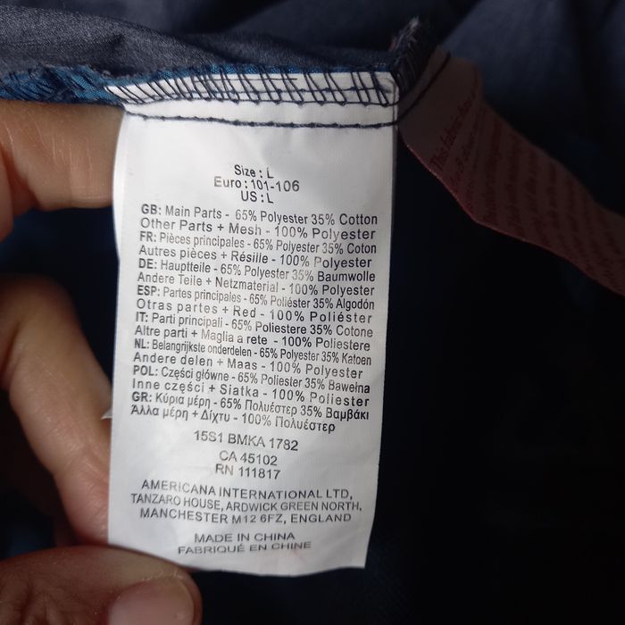 Męska kurtka Bench L szaro granatowa z kapturem