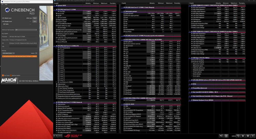13700k + Asus Z790-E Gaming + 2x16 7200 G.Skill 32GB DDR5