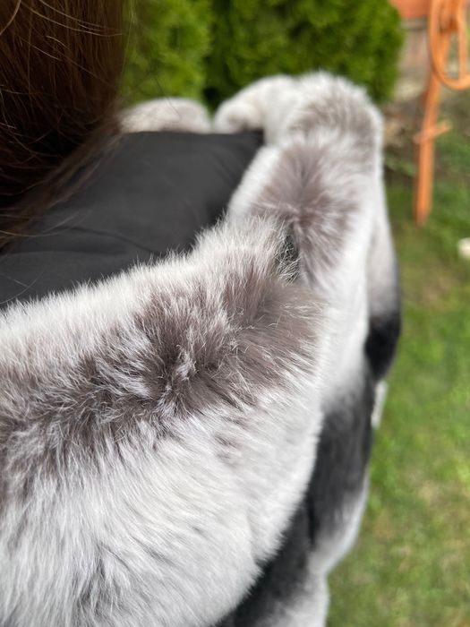 Шуба жіноча хутро кролика в стилі шиншила полушубок куртка дубленка