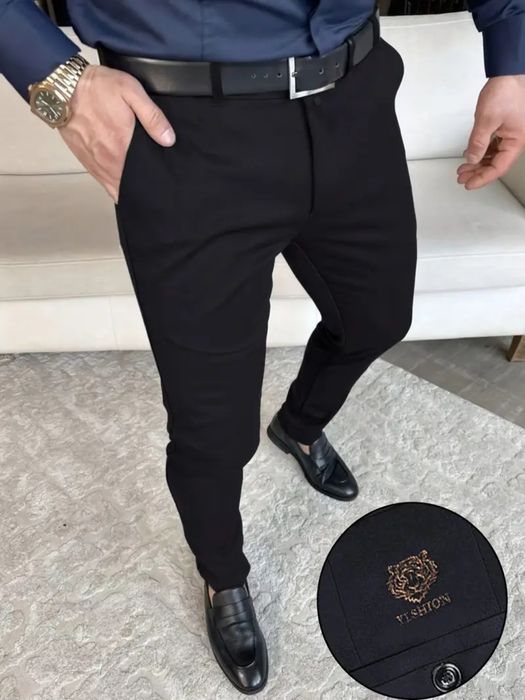 Чоловічі класичні штани еластичні