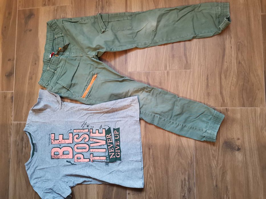 Spodnie 152, gratis t-shirt, super zestaw dla nastolatka.