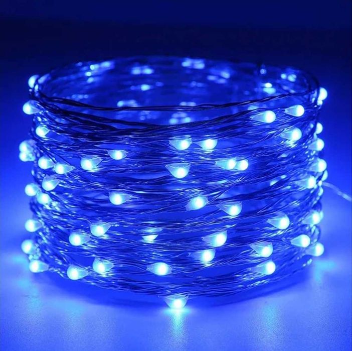 Акція! Гірлянда 5 метрів 50 LED на батарейках Капля Роси + ОПТ/ГУРТ