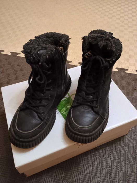 Зимові чоботи, взуття для хлопчика. Ботинки натуральна шкіра