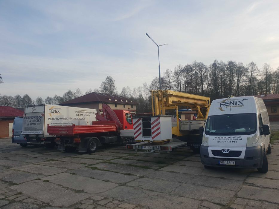 Transport przeprowadzki Puławy montaż mebli naprawy utylizacje przewoź mebli przewoź  9 osób transfer na lotnisko