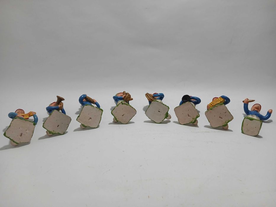 8 Bonecos figurados Barcelos - Apitos - Banda / Músicos - Originais