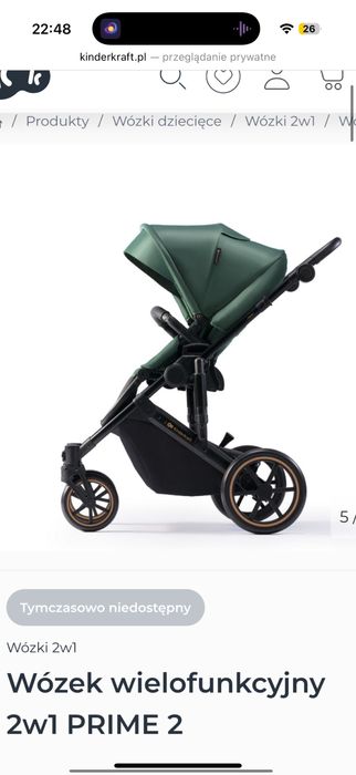 Wózek kinderkraft prime 2 2w1