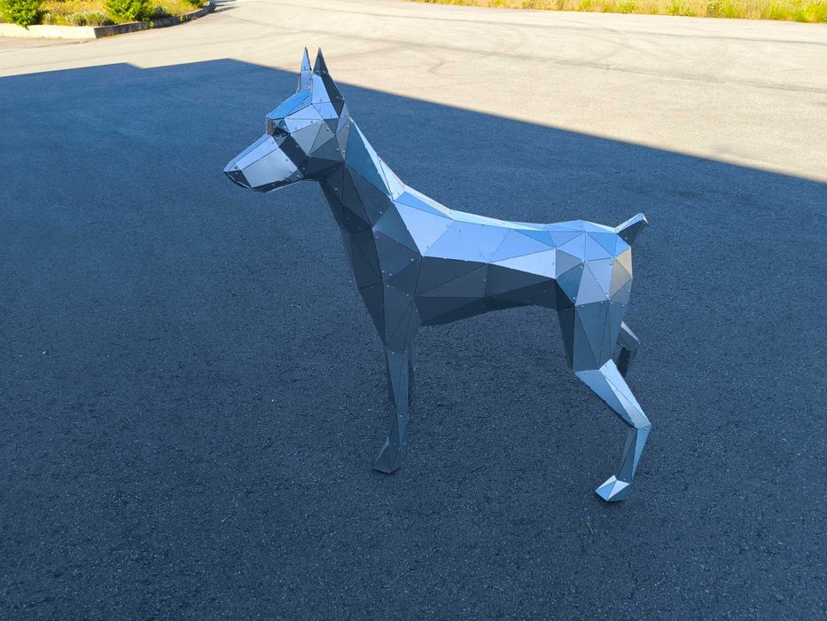 LINDO CÃO  ART METAL DECORAÇÃO JARDIM ESTATUA