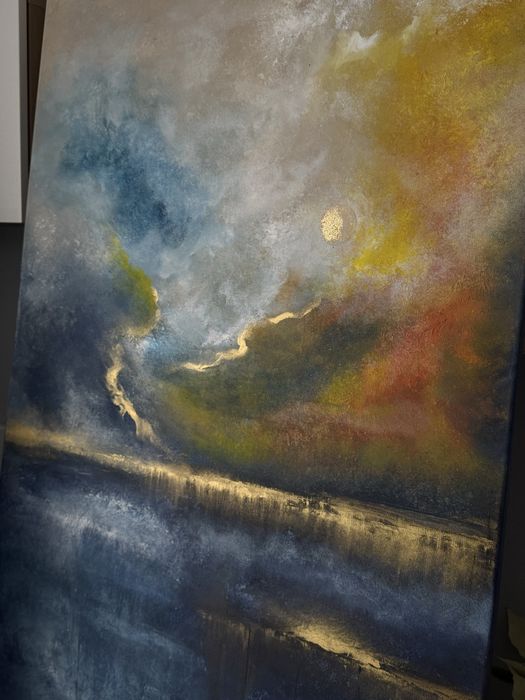 Obraz Abstrakcja 140x80cm, akryl. Okazja!