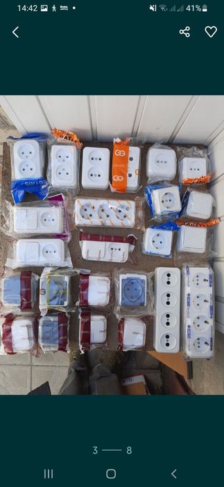 Наружні розетки та вимикачі великий вибір гарна ціна