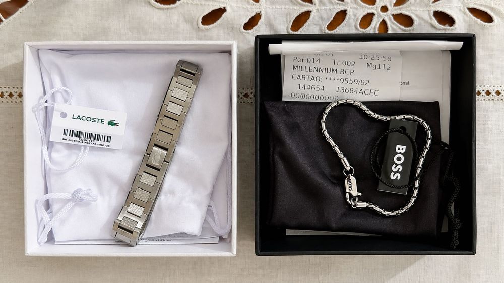 PULSEIRAS BOSS + LACOSTE Homem NOVAS - C/ Facturas e Caixas Originais