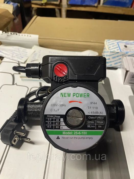 Насос циркуляційний NewPower UPS 25/6/180 Польща