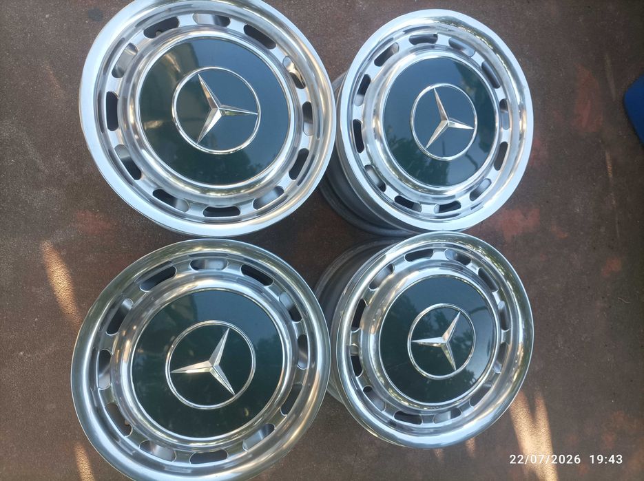 Tampoes roda Mercedes Classicos jantes 14 em inox como novos