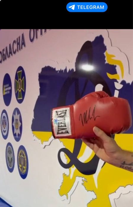 Боксерські перчаткти з автентичним підписом Майка Тайсона