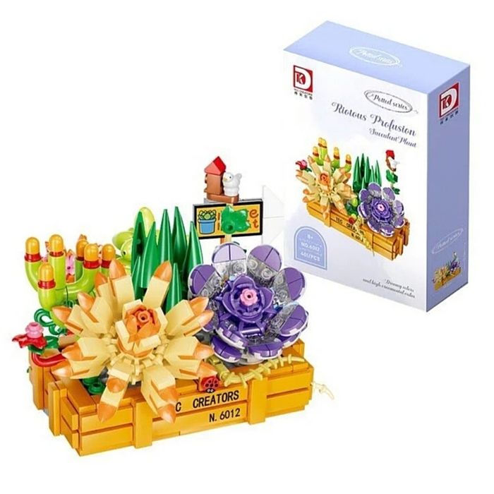 АКЦІЯ! Конструктор 6012 Сукуленти, квіти, 401 деталь