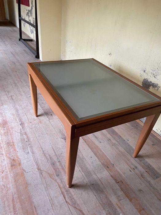 Mesa de Jantar extensível c/tampo em vidro