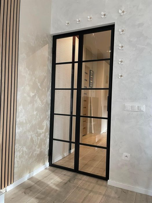 Drzwi loft / ścianka loft / witryna metalowa