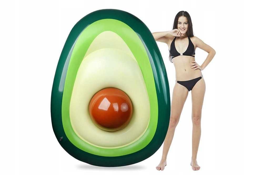 MATERAC Dmuchany Z PIŁKĄ AWOKADO Z PESTKĄ do Pływania KOŁO dla Dzieci