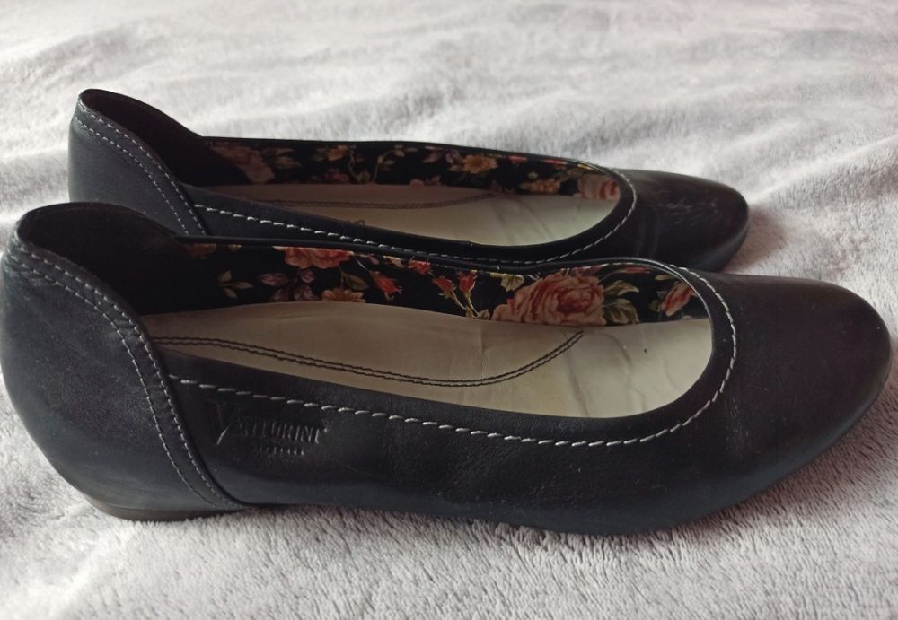 Buty baleriny Venturini Eleganza Leather Cuir r. 39 skóra