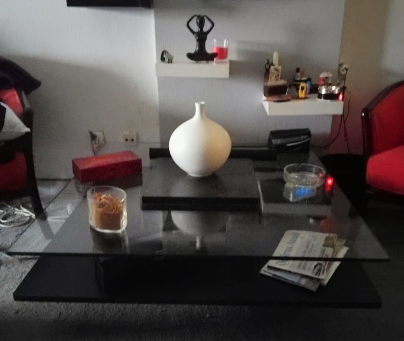 Mesa de centro tampo de vidro