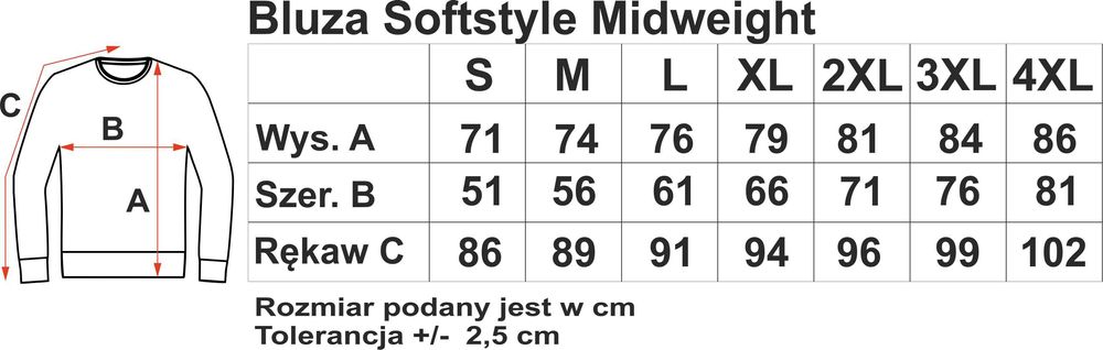 Bluza uniwersalna GILDAN Softstyle Midweight Granatowa S