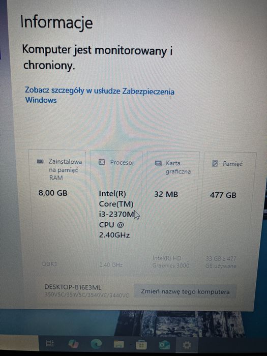 Laptop Samsung 350V5C i3-2370M/8GB/500