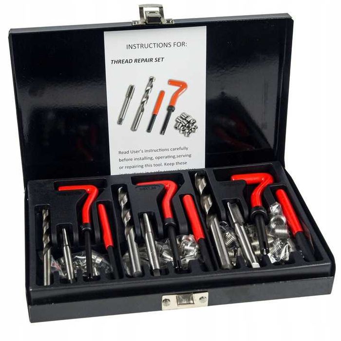 Na Lewara Zestaw do naprawy gwintów M6-M10 Black 37004