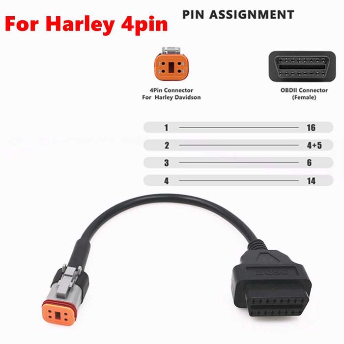 Kabel adapter diagnostyczny do motorów Harley Davidson 4-PIN