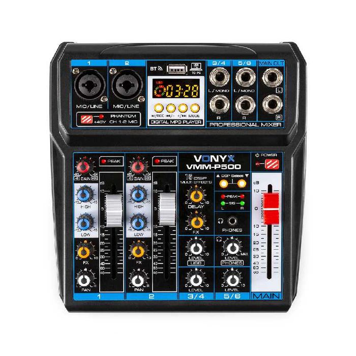 Mesa Mistura 4 Canais – USB / DSP / MP3 / BT – VONYX