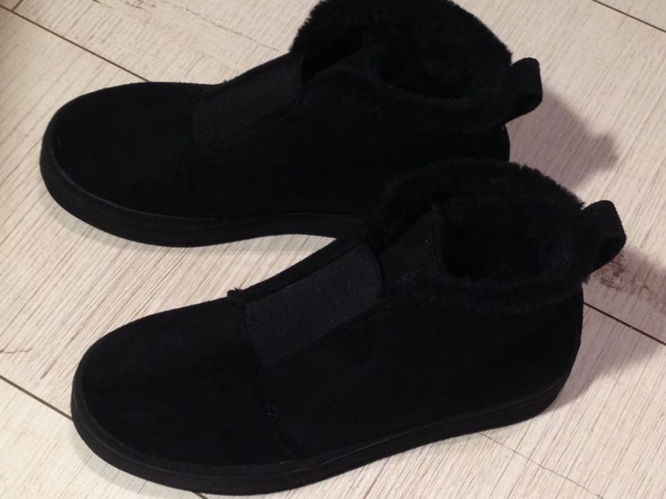 Buty BLACK 35-36 ciepły miś