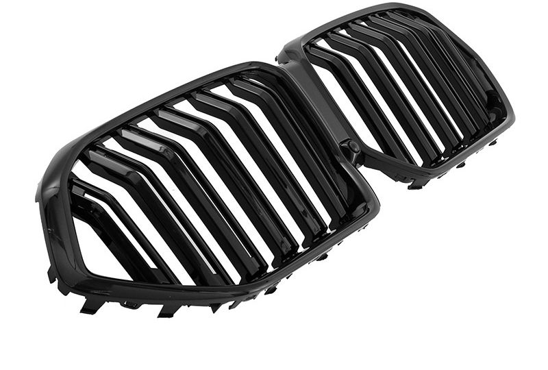 GRELHA DIANTEIRA LAMA DUPLA PRETO BRILHO PARA BMW X6 G06 2019--