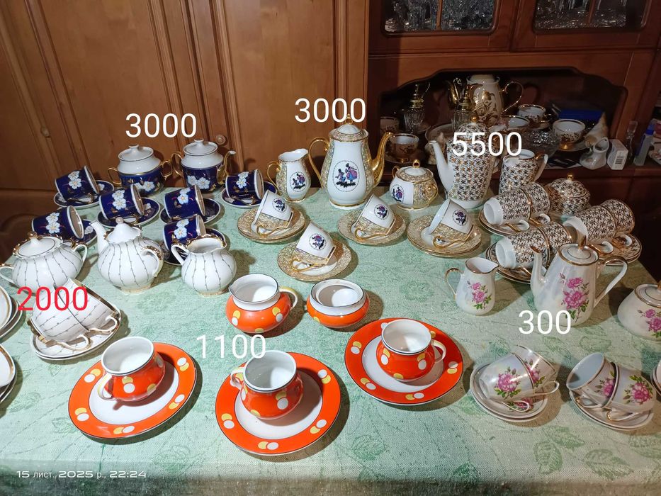 Чайные сервизы Чехия , СССР.