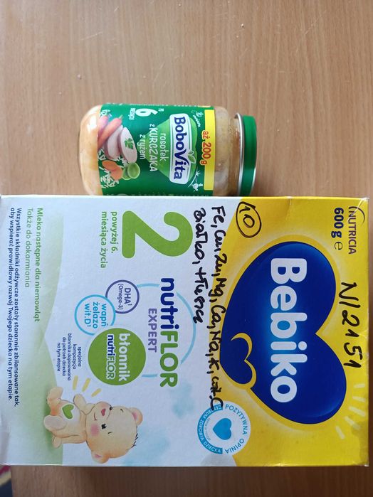Bebiko 2  mleko modyfikowane mm słoiczek bobo vita rosołek